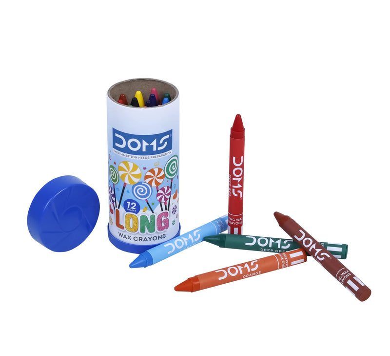 DOMS Long Wax Crayons