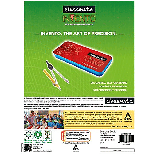 Classmate Single Line Notebook - 24 x 18 cm, 172 Pages
