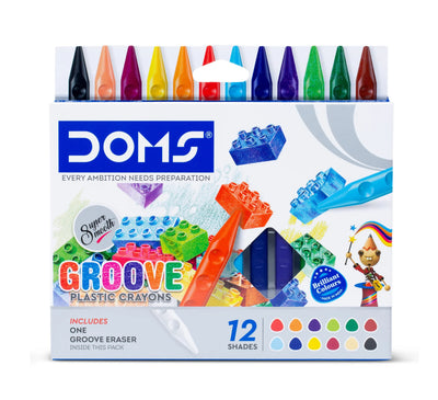DOMS Groove Plastic Crayons