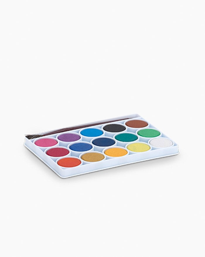 Camel Water Colour Cakes Junior — 15 Shades with Brush