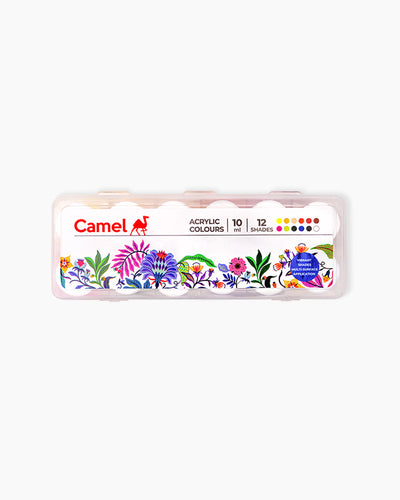 Camel Acrylic Colours — 12 Shades x 10 ml