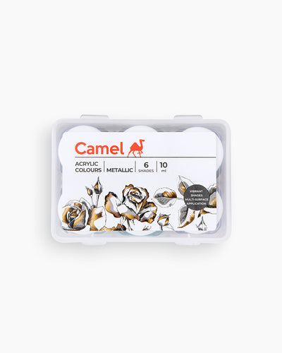 Camel Acrylic Colours — 6 Metallic Shades x 10 ml