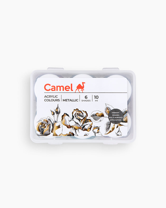 Camel Acrylic Colours — 6 Metallic Shades x 10 ml
