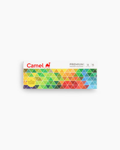 Camel Premium Poster Colours — 12 Shades x 15 ml