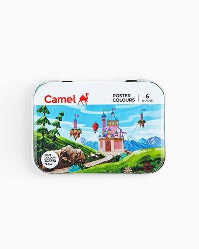 Camel Poster Colours — 6 Shades x 10 ml, Tin Pack