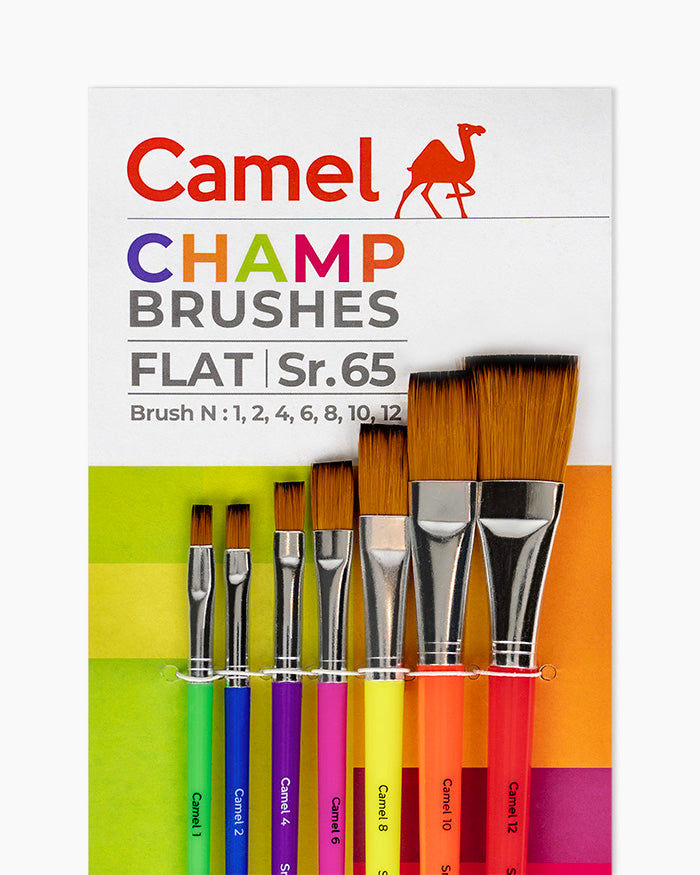 Camel Champ Brushes — Set of 7, Flat (Series 65)