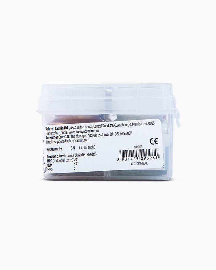 Camel Acrylic Colours — 6 Metallic Shades x 10 ml
