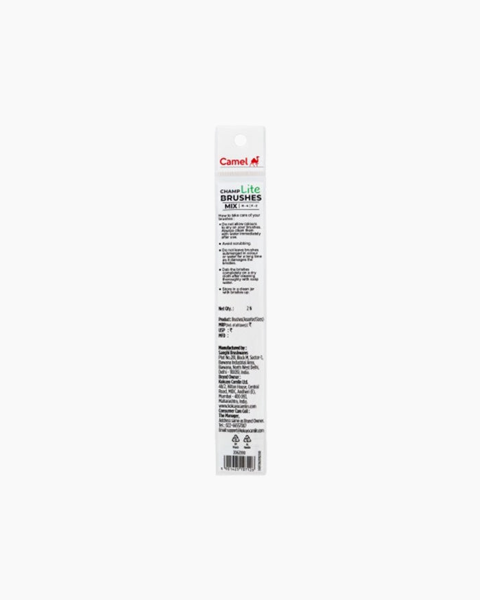Camel Champ Lite Brushes — Set of 2 (Round 4 & Flat 2)