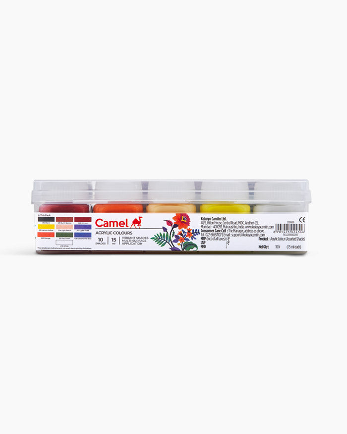 Camel Acrylic Colours — 10 Shades x 15 ml (Ultra Range)