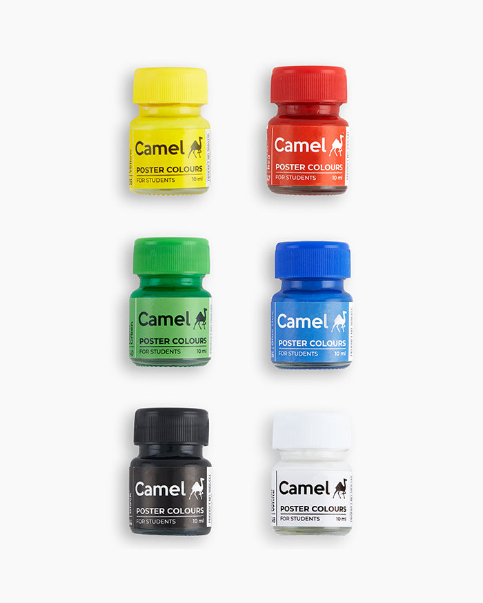 Camel Poster Colours — 6 Shades x 10 ml, Tin Pack