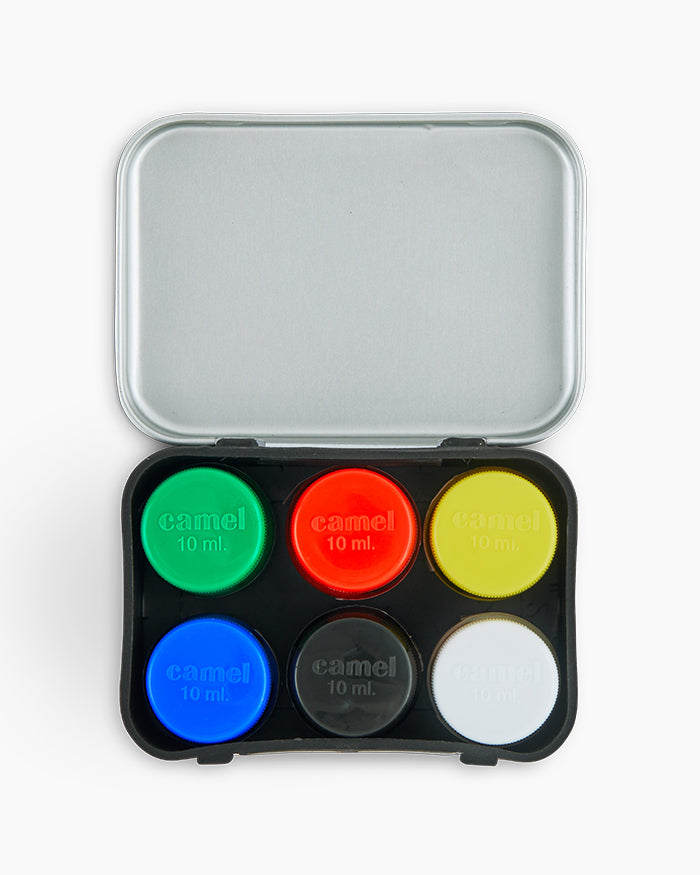 Camel Poster Colours — 6 Shades x 10 ml, Tin Pack