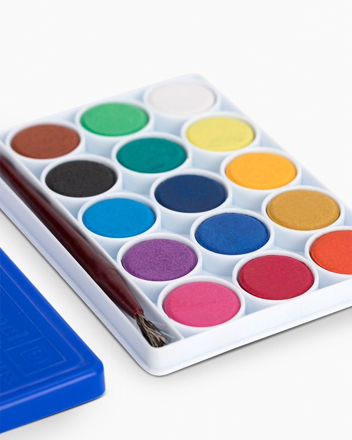 Camel Water Colour Cakes Junior — 15 Shades with Brush