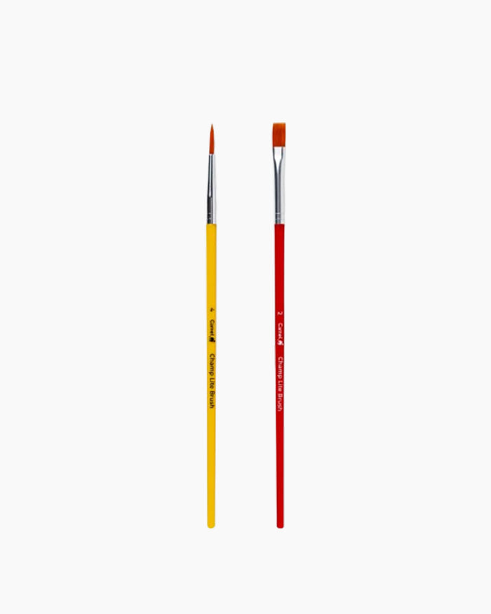 Camel Champ Lite Brushes — Set of 2 (Round 4 & Flat 2)