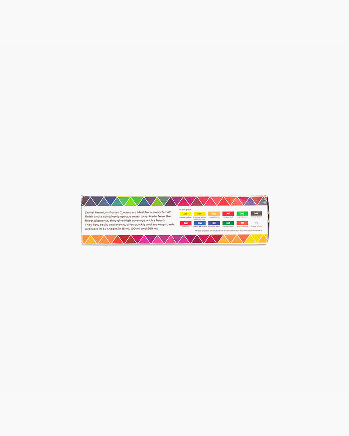 Camel Premium Poster Colours — 12 Shades x 10 ml with Brush