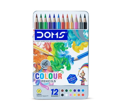 DOMS Colour Pencils Flat Tin