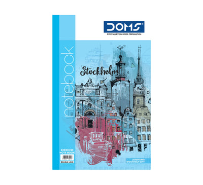 DOMS 33x21Cm Single Line Notebook(Landmark Series)