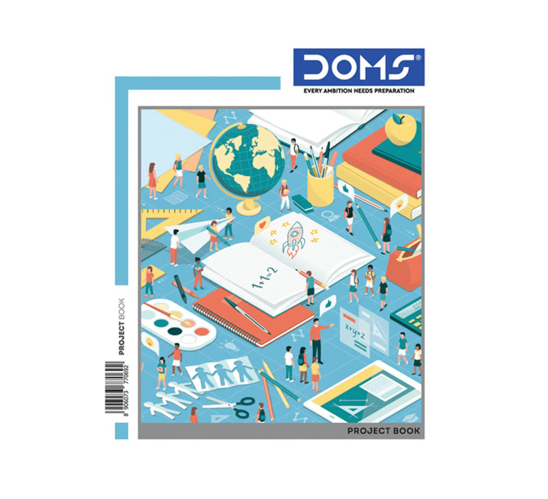 DOMS Single Line/Unruled Project Book(32 Pages)