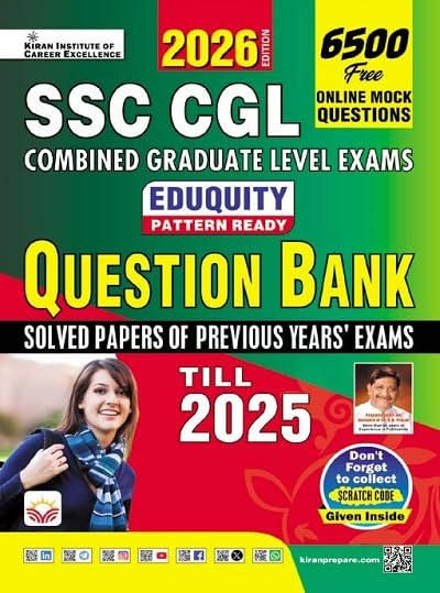Kiran SSC CGL Question Bank Solved Papers of Previous Years Exam Eduquity Pattern Ready 2026 Edition [English Medium]