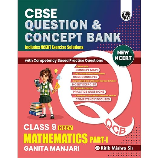 PW Mathematics Ganita Manjari Class 9 Question Concept Bank