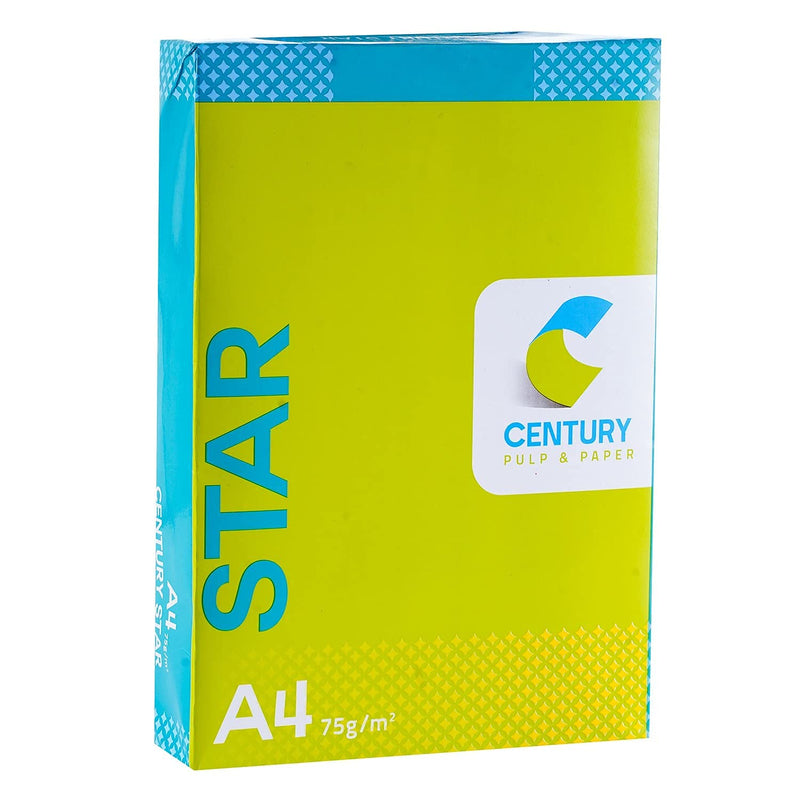 Century Star Copier A4 75 GSM copier paper, pack of 5 reams