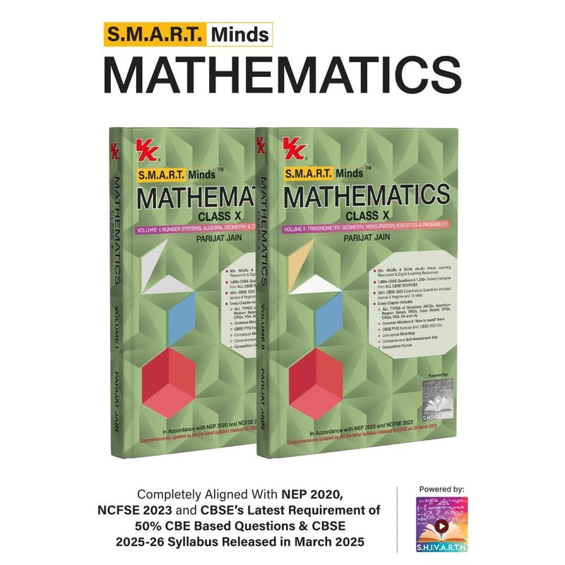SMART Minds Mathematics - Parijat Jain [Set of 2 Books] - Class 10     CBSE [Session 2026-27]