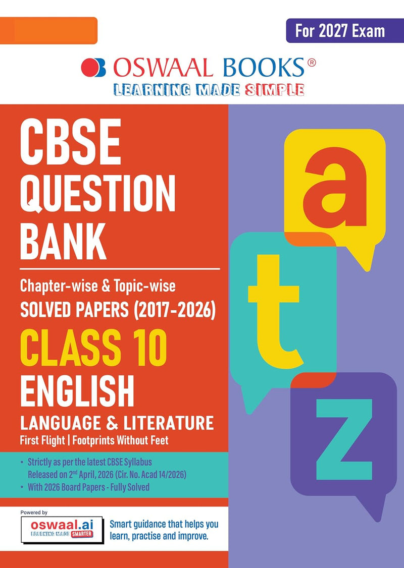 Oswaal ENGLISH LANG. & LITERATURE - Question Bank, Chapterwise & Topicwise Solved papers [2026-27] - Class 10