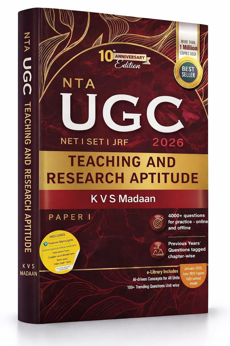 Pearson UGC NET Paper 1 Teaching & Research Aptitude by KVS Madaan [2026 Edition, English]