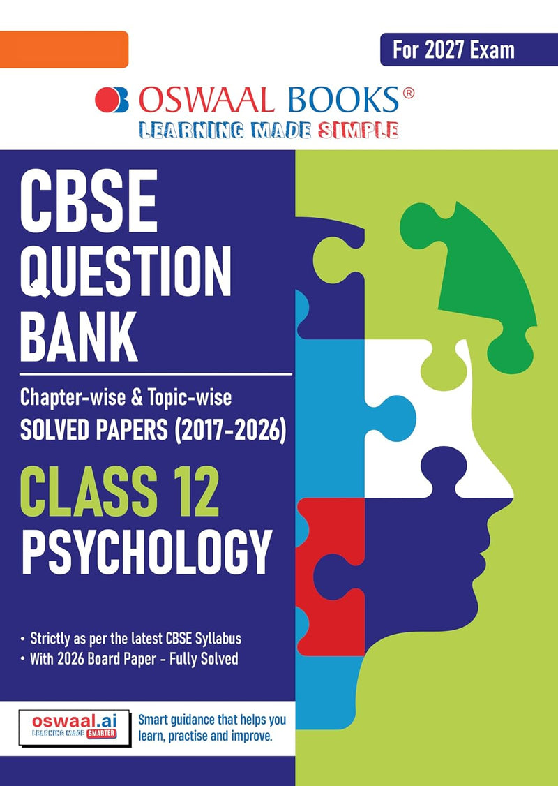 Oswaal PSYCHOLOGY Question Bank Chapterwise and Topicwise Solved Papers [2026-27] - Class 12