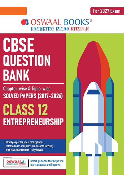 Oswaal ENTREPRENEURSHIP Question Bank Chapterwise and Topicwise Solved Papers [2026-27] - Class 12