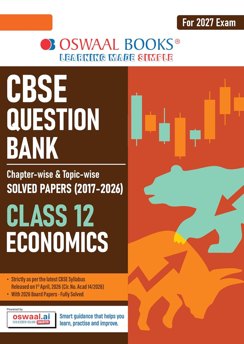 Oswaal ECONOMICS Question Bank Chapterwise and Topicwise Solved Papers [2026-27] - Class 12