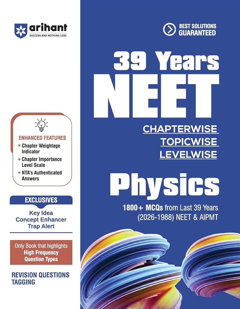 Arihant 39 Years NEET Physics PYQ book cover