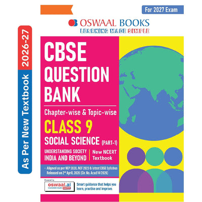 Oswaal SOCIAL SCIENCE - Question Bank, Chapterwise & Topicwise Solved papers [2026-27] - Class 9