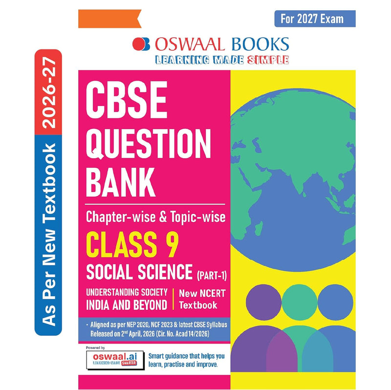 Oswaal SOCIAL SCIENCE - Question Bank, Chapterwise & Topicwise Solved papers [2026-27] - Class 9