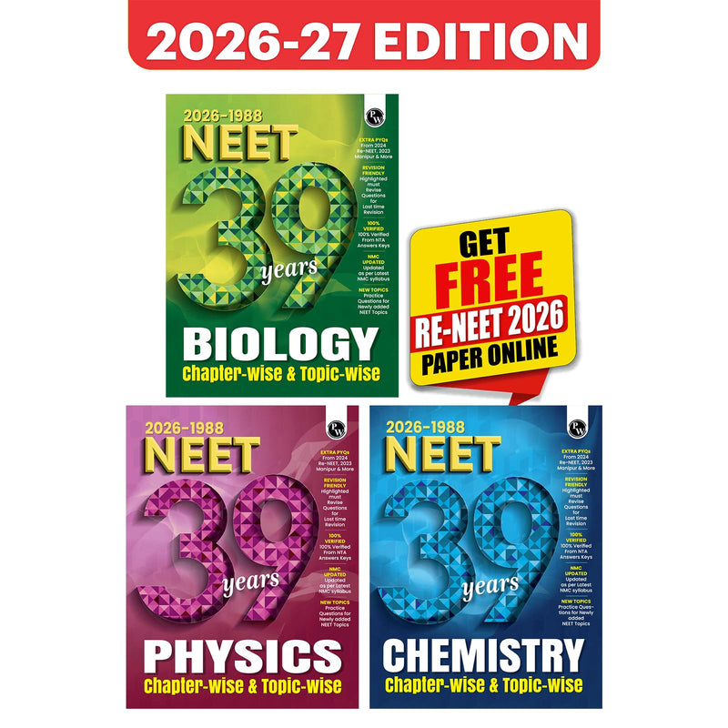 PW NEET PYQ 39 Years PCB combo set of 3 books