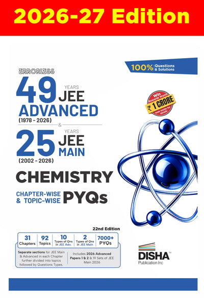 Disha Errorless 49 Years JEE Advanced and 25 Years JEE Main Chemistry PYQ 22nd Edition