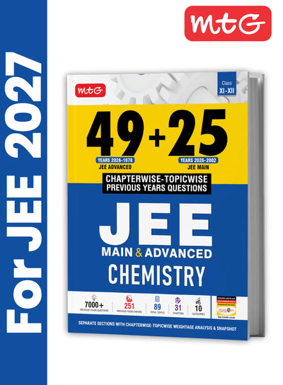 MTG 49 + 25 Years JEE Main and Advanced PYQ Chemistry book
