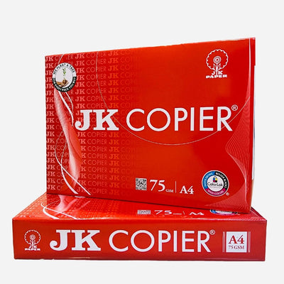 JK Copier A4 75 GSM copier paper, pack of 10 reams