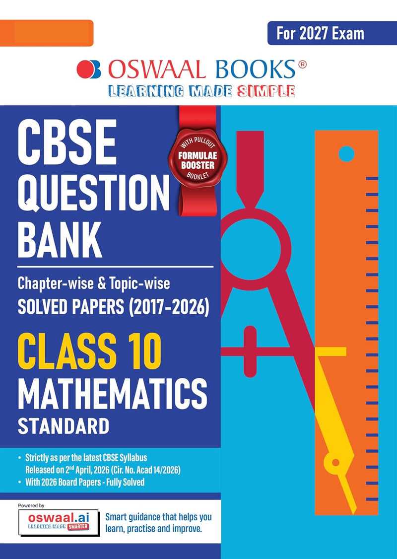 Oswaal MATHEMATICS - Question Bank, Chapterwise & Topicwise Solved papers [2026-27] - Class 10