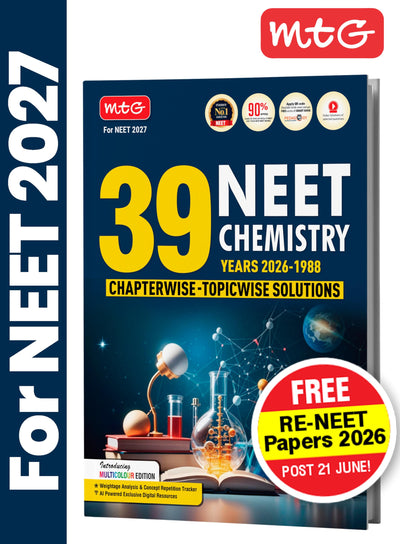 MTG NEET PYQ 39 Years Chemistry book cover