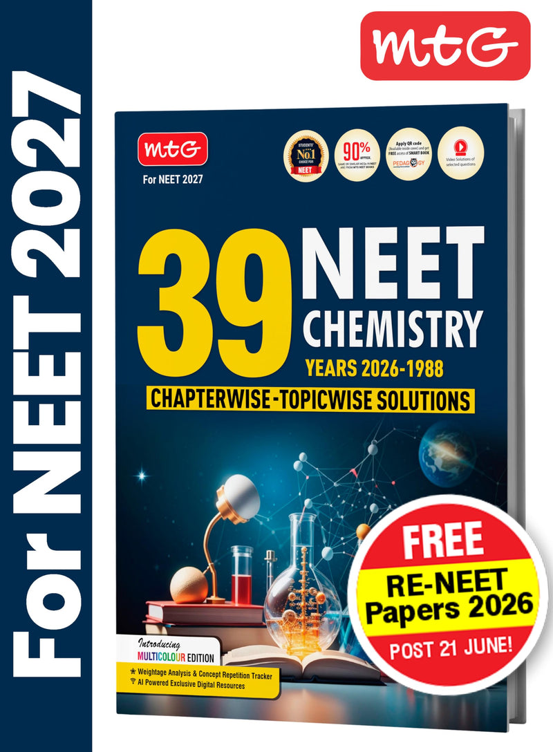MTG NEET PYQ 39 Years Chemistry book cover