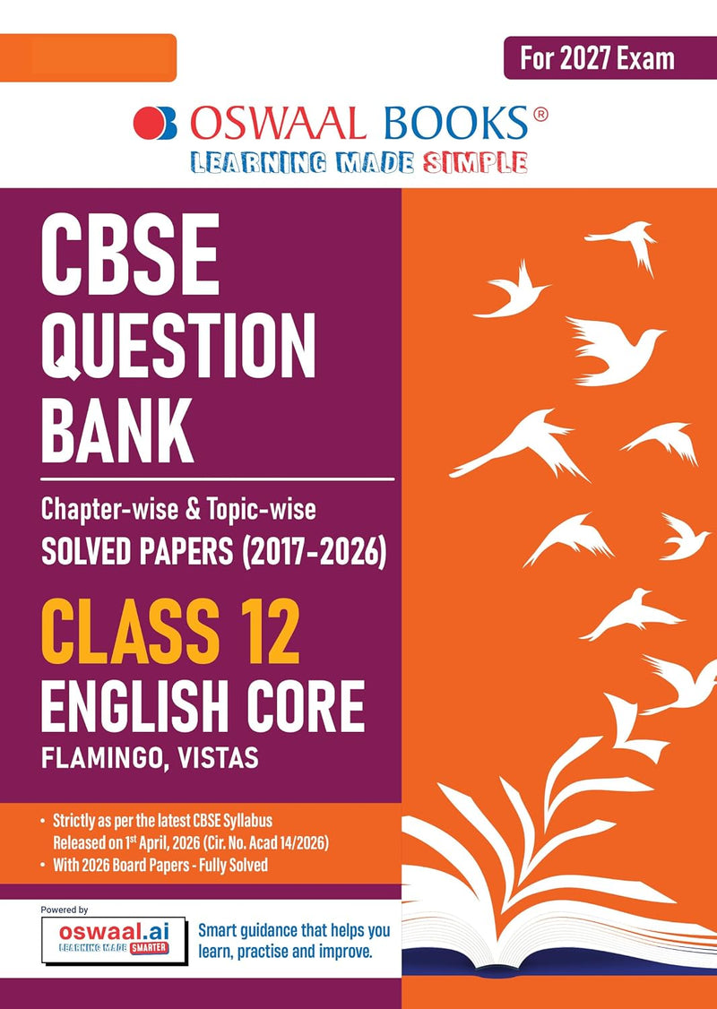 Oswaal ENGLISH CORE Question Bank Chapterwise and Topicwise Solved Papers [2026-27] - Class 12