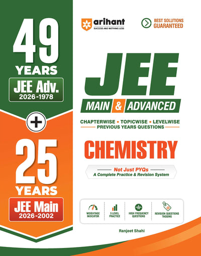 Arihant 49 Years JEE Advanced and 25 Years JEE Main Chemistry PYQ book