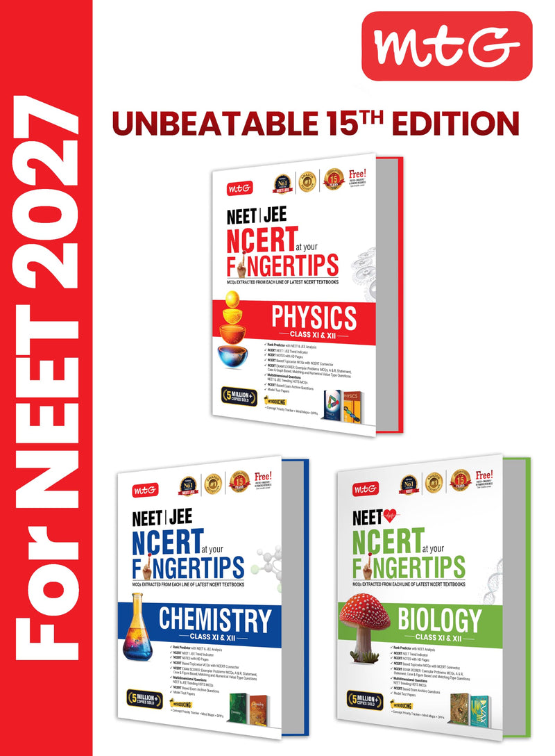 MTG NCERT at your Fingertips PCB set of 3 books