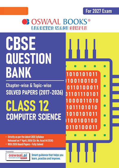 Oswaal COMPUTER SCIENCE Question Bank Chapterwise and Topicwise Solved Papers [2026-27] - Class 12