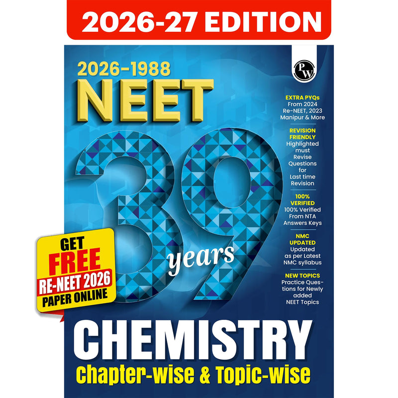 PW NEET PYQ 39 Years Chemistry book cover