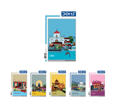 DOMS Single Line Notebook(My Beautiful Cities Series)
