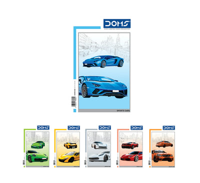 DOMS Single Line Notebook(Sports Cars Series)