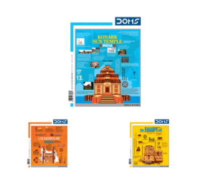DOMS Medium Square 12 MM Notebook (Jewels of India Series)