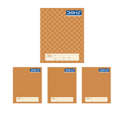 DOMS Single line Notebook(Brown Series) 24x18Cm – 76 Pages