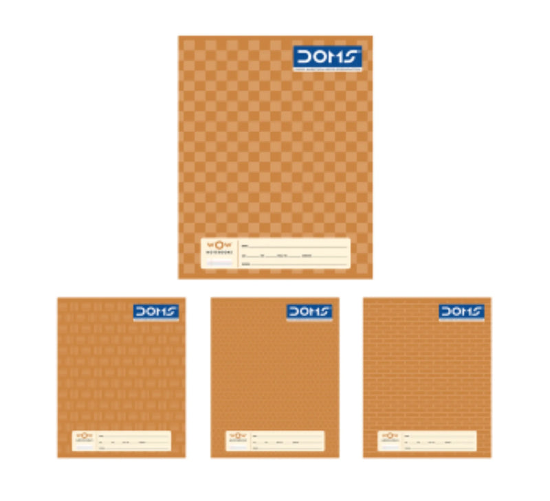 DOMS Medium Square Notebook(Brown Series) 24x18Cm – 76 Pages